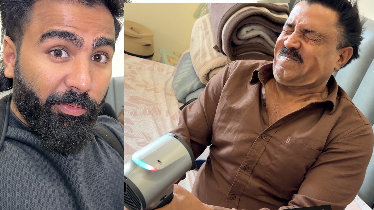 Monster hair dryer prank on papa ji