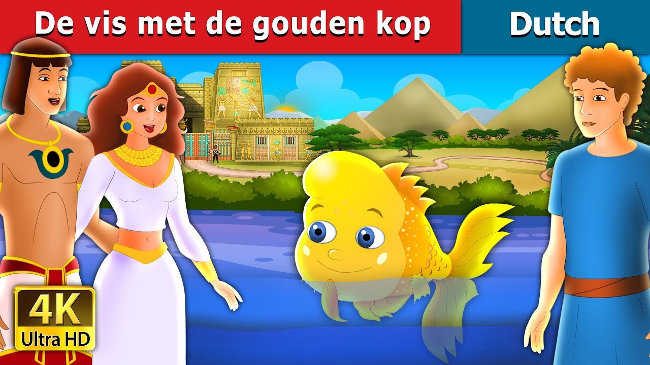 De vis met de gouden kop | The Golden Headed Fish Story in Dutch | Dutch Fairy Tales