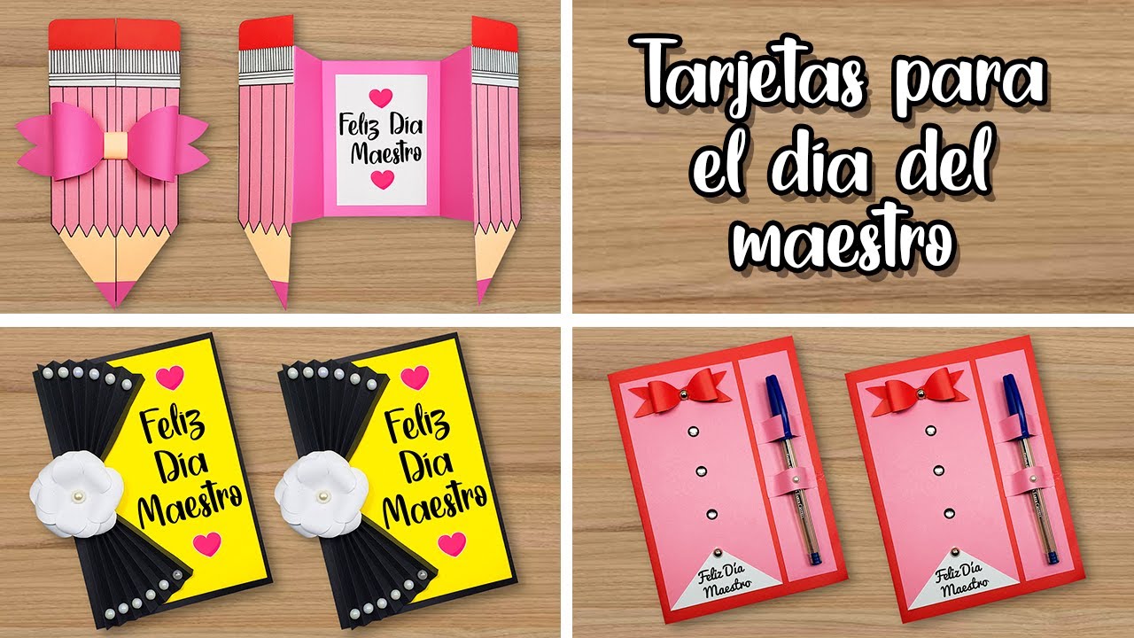 💖🧐TARJETAS HECHAS A MANO PARA EL DÍA DEL PROFESOR🧐💖Teacher's Day Card | Especial día del maestro