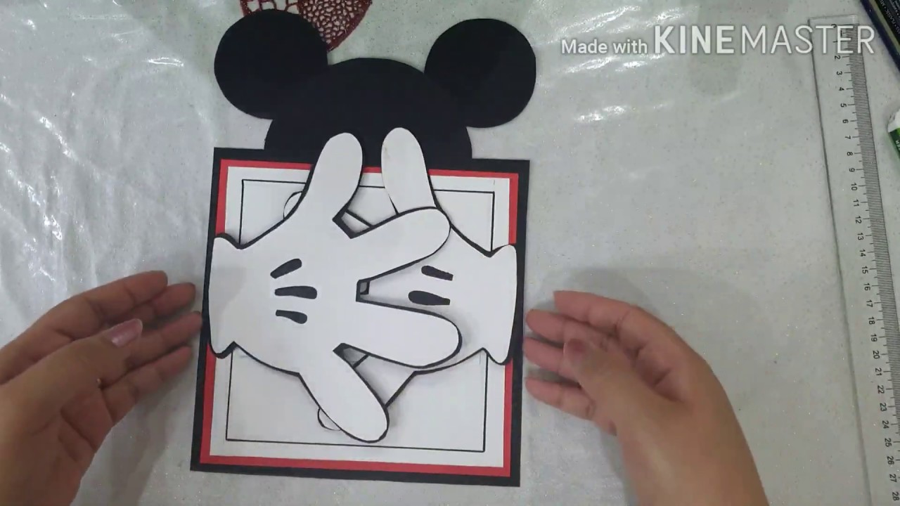 Mickey mouse invitation card