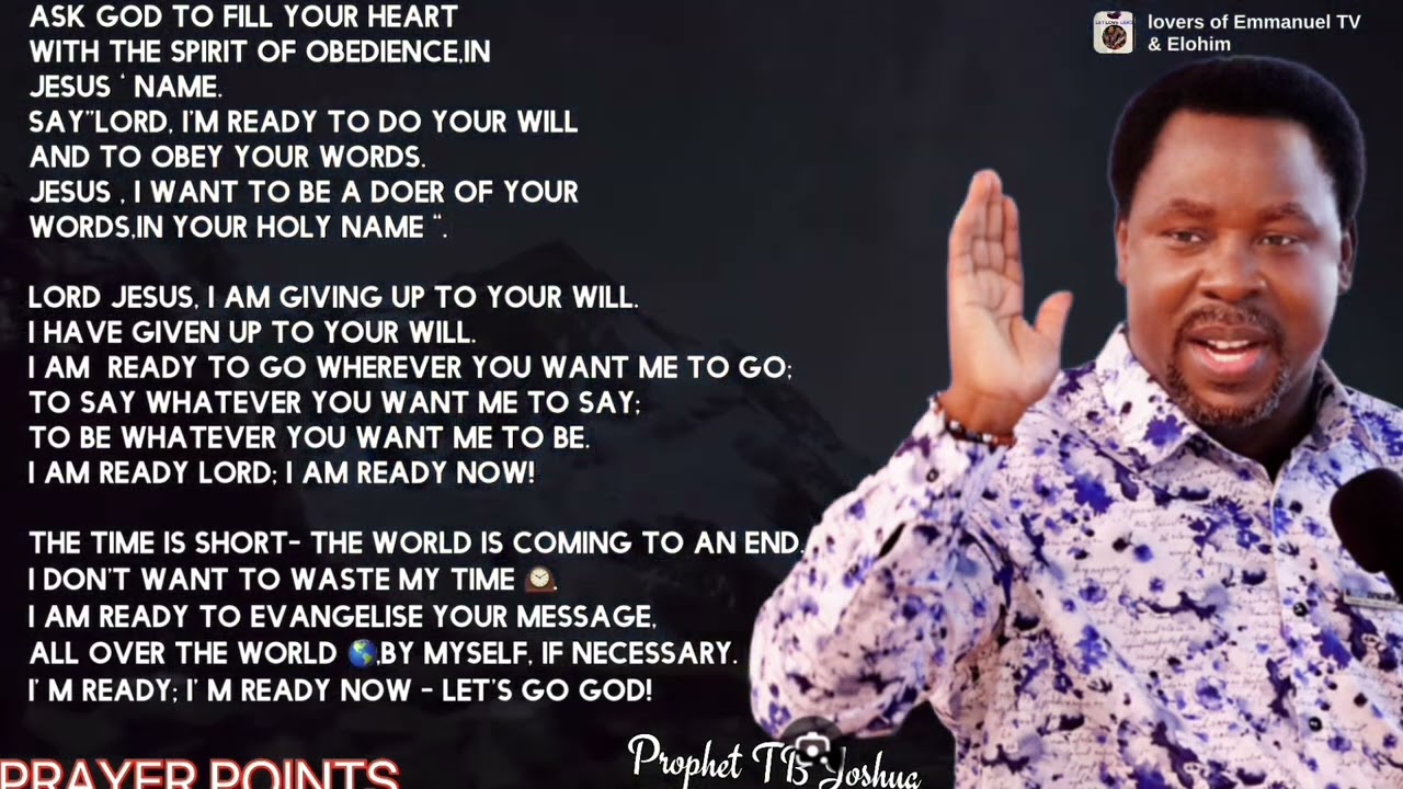 Powerful Message from prophet TB Joshua #scoan #loetvae #tbjoshualegacy #emmanueltv ##meassages