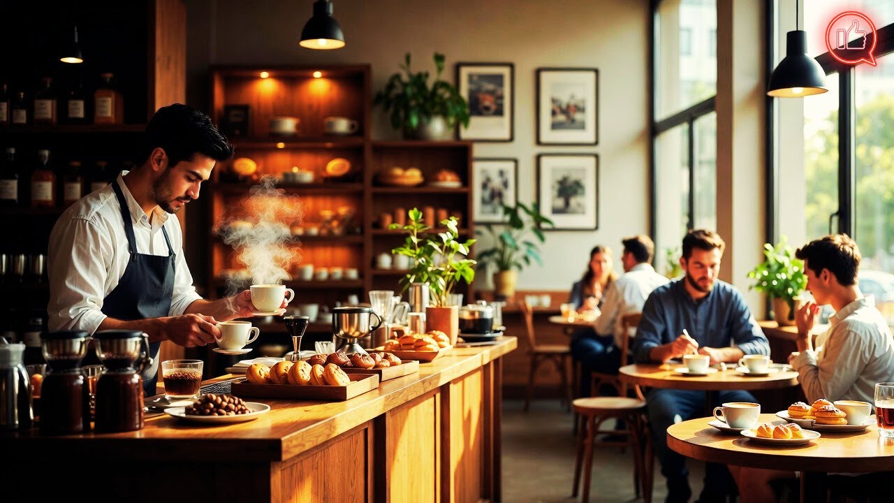 Cafetería Boutique ☕ | Ambientación Visual para Coffee Shops y Trabajo | Video Largo 4K