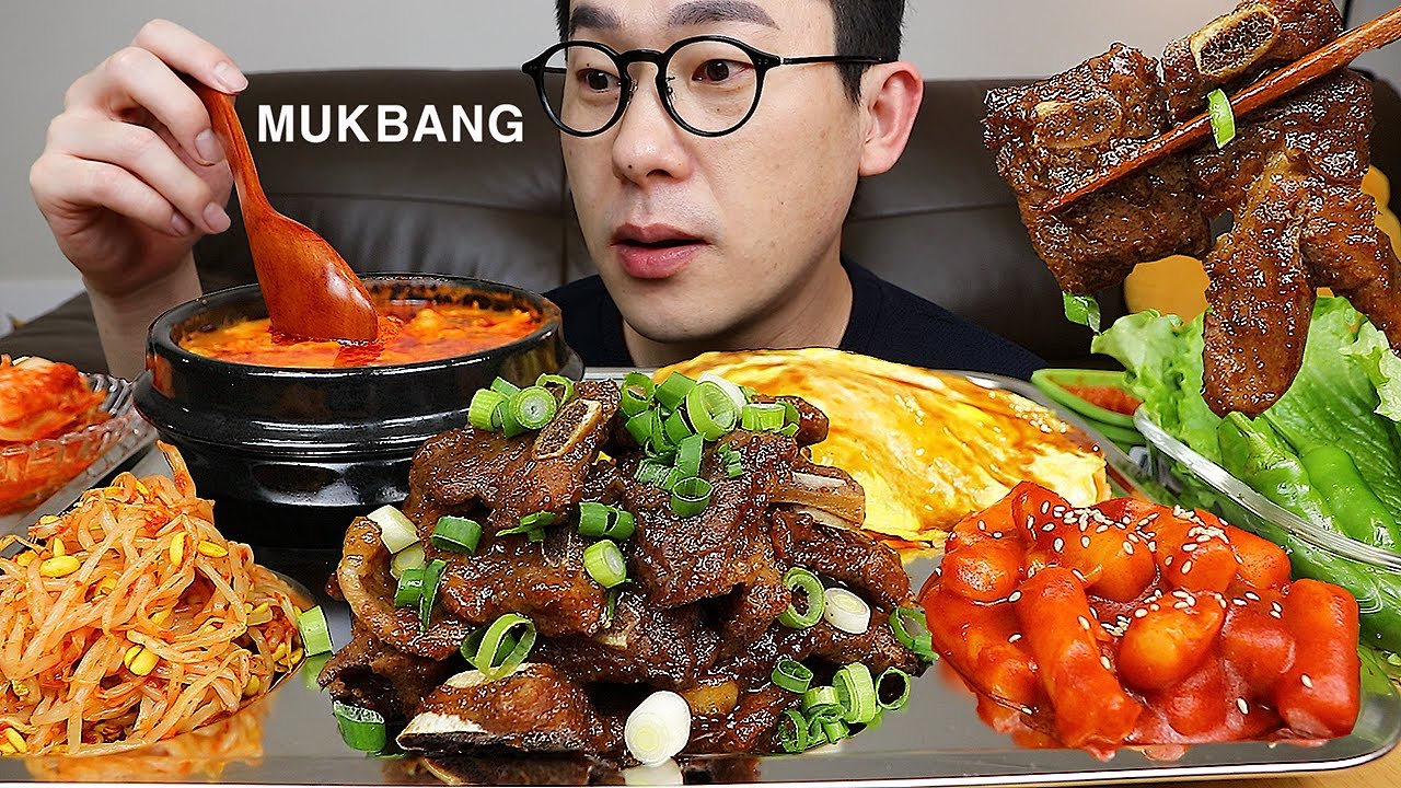 ASMR MUKBANGㅣ🍱KOREAN FOOD(Pork Ribs,Omurice,Spicy Tofu Stew)ㅣEATING SHOW