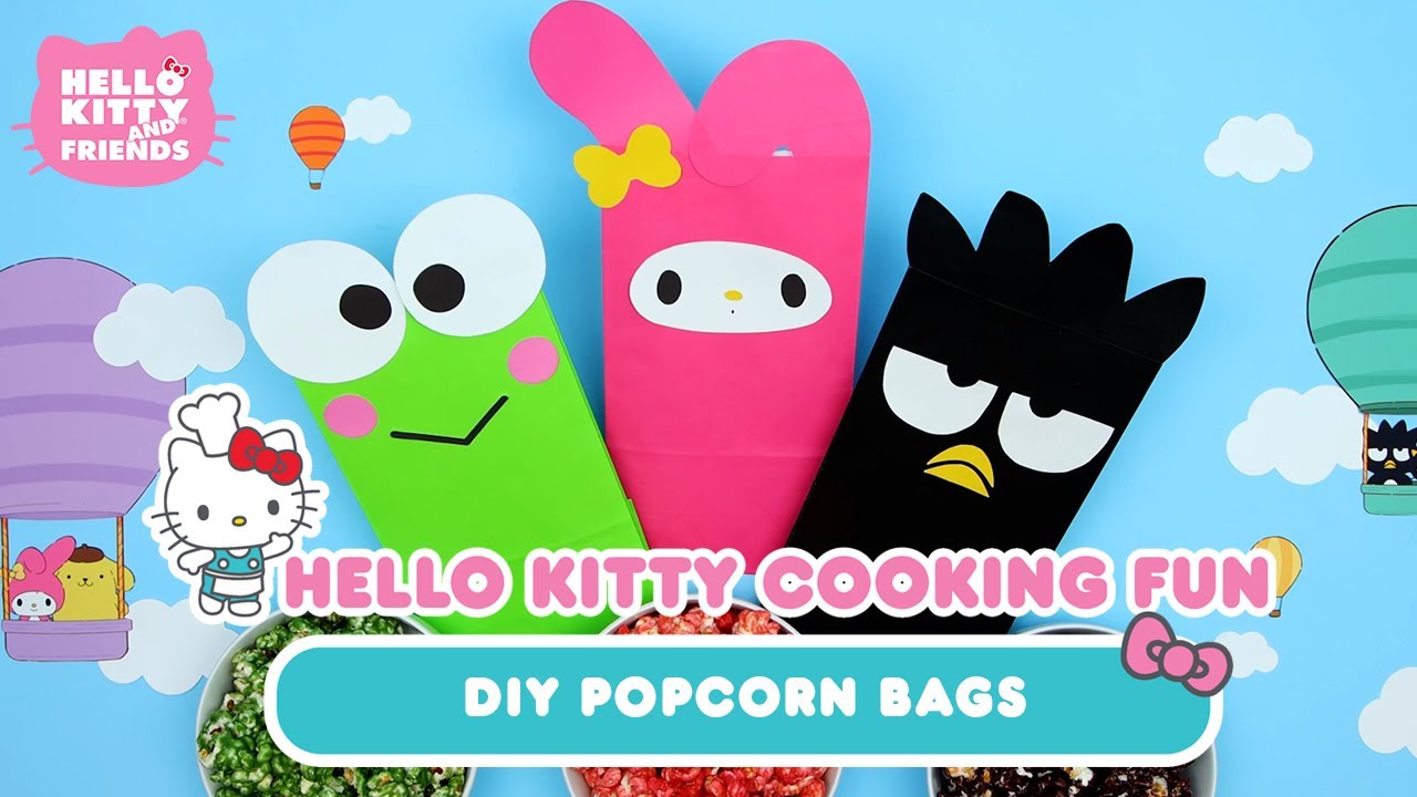 DIY Popcorn Bags | Hello Kitty DIY