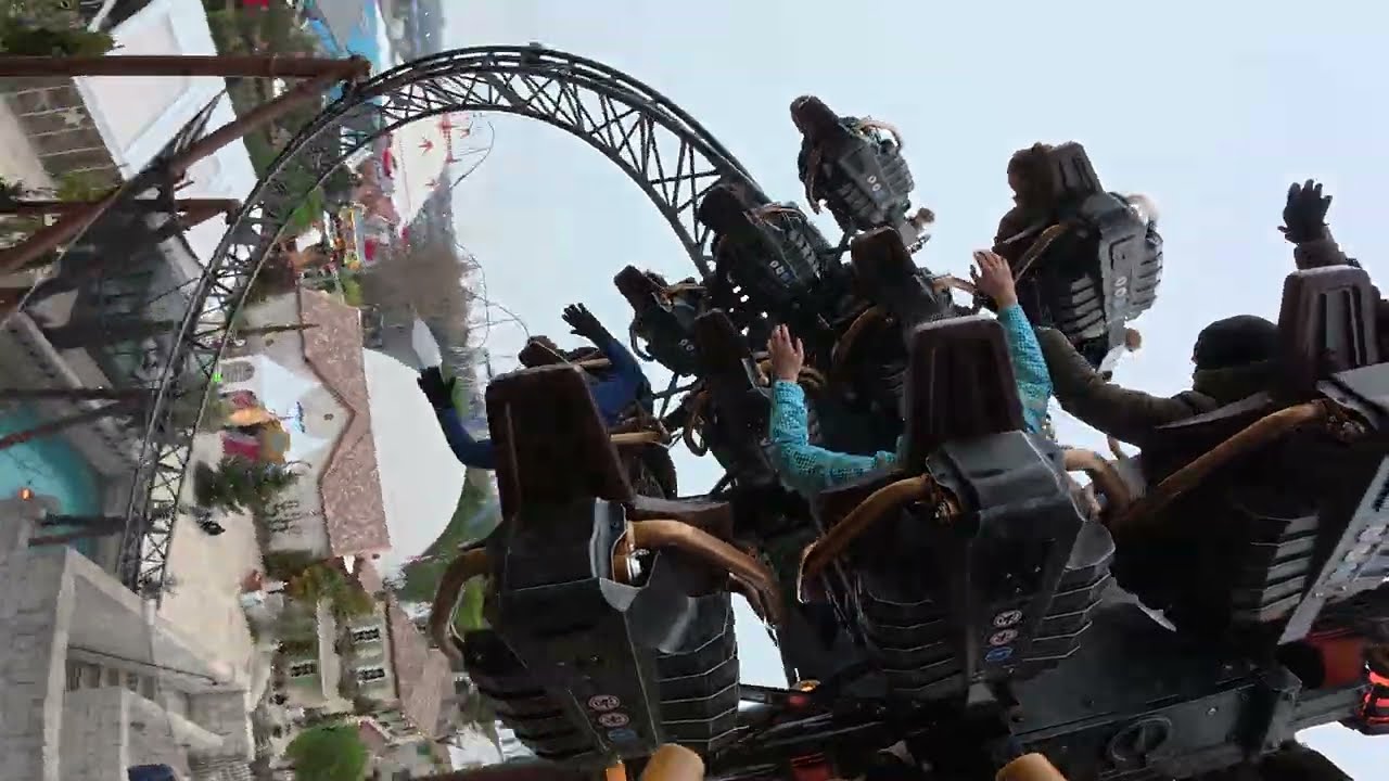 Europa Park Voltron Nevera 4th Row Outside Left Onride POV Season End January 2026
