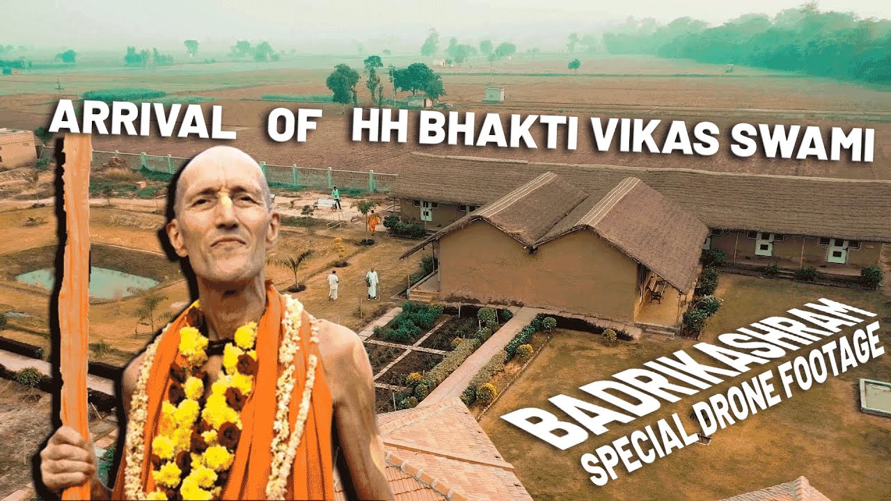 Badrikashram Special Drone Footage - Arrival of HH Bhakti Vikas Swami #bvks #badrikashramfarm