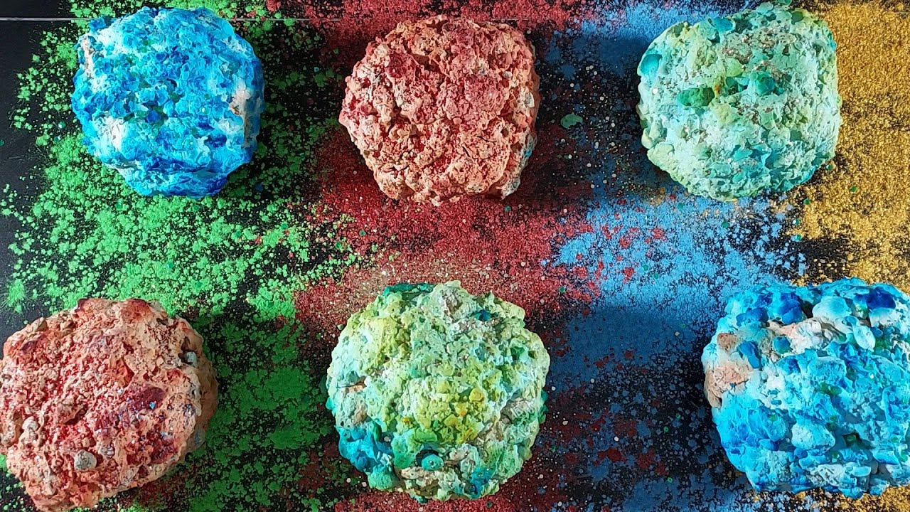 Chalk Boulder Crushing ASMR | Oddly Satisfying and Relaxing ASMR ❤️🩵💚💛