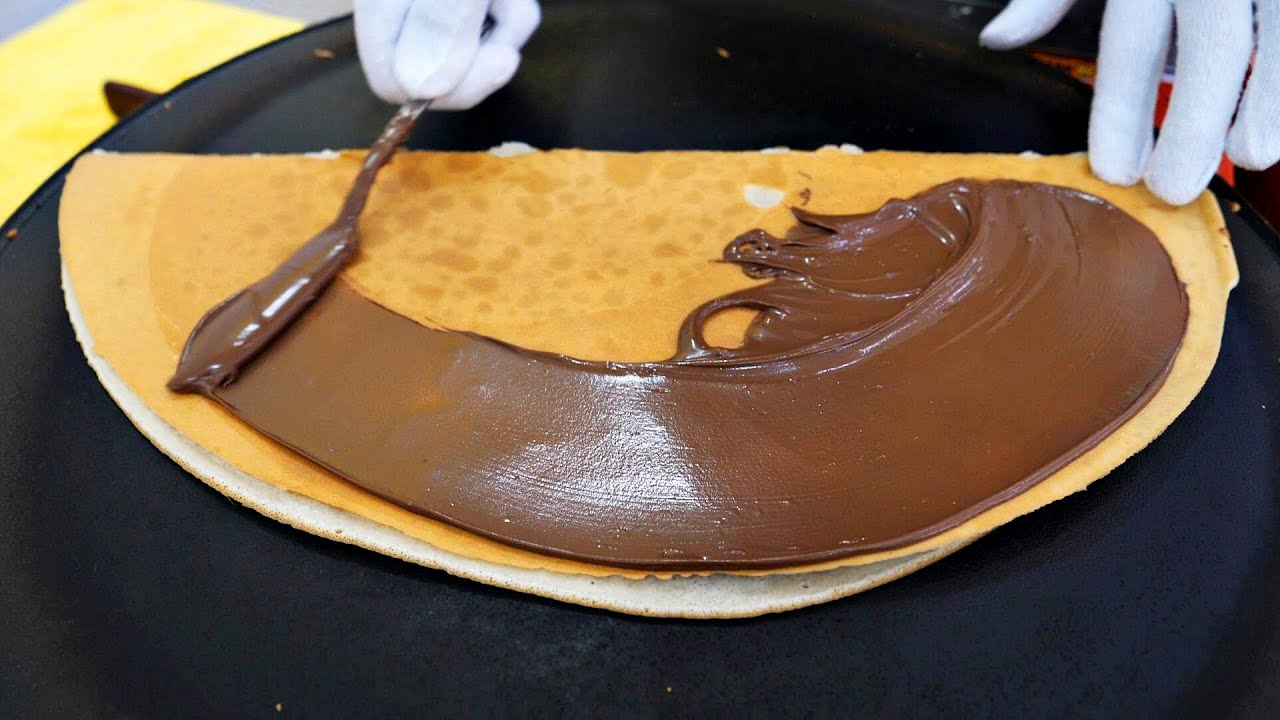 대구 동성로 유명한 누텔라 크레페 - 웰크레페 / nutella fruit crepe with whipped cream / korean steet food