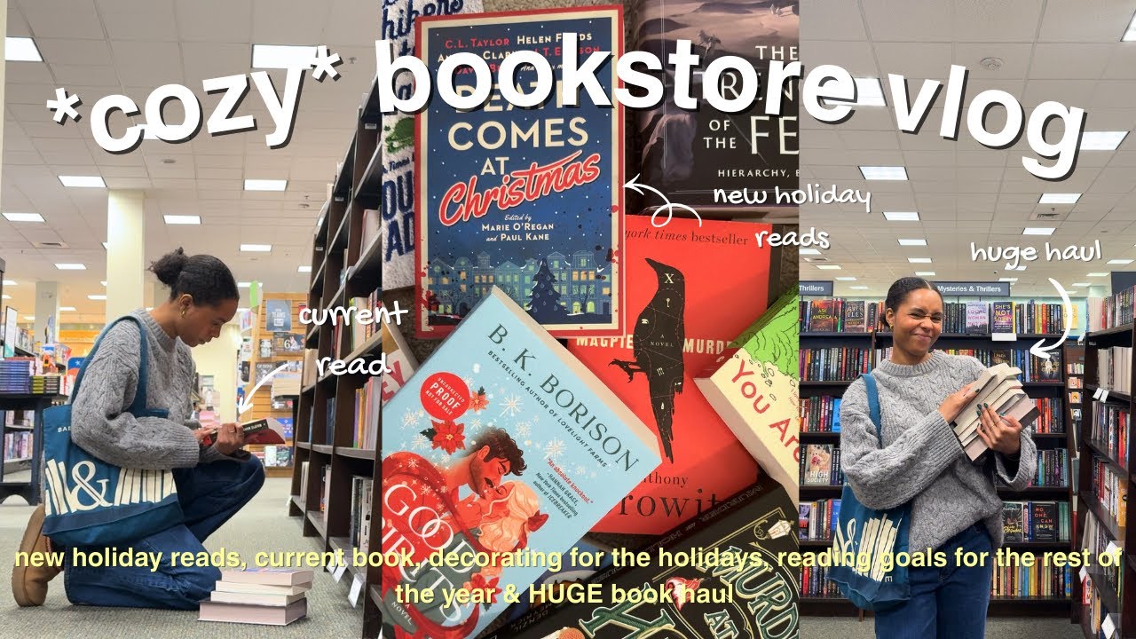 Видеоблог уютного книжного магазина 🎄❄️📚 Праздничный шопинг, декор и огромный книжный шопинг