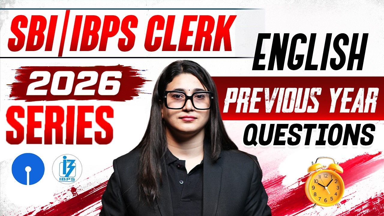 SBI & IBPS Clerk 2026 English | Previous Year Questions | English PYQs for Clerk | by Rubaika Ma'am