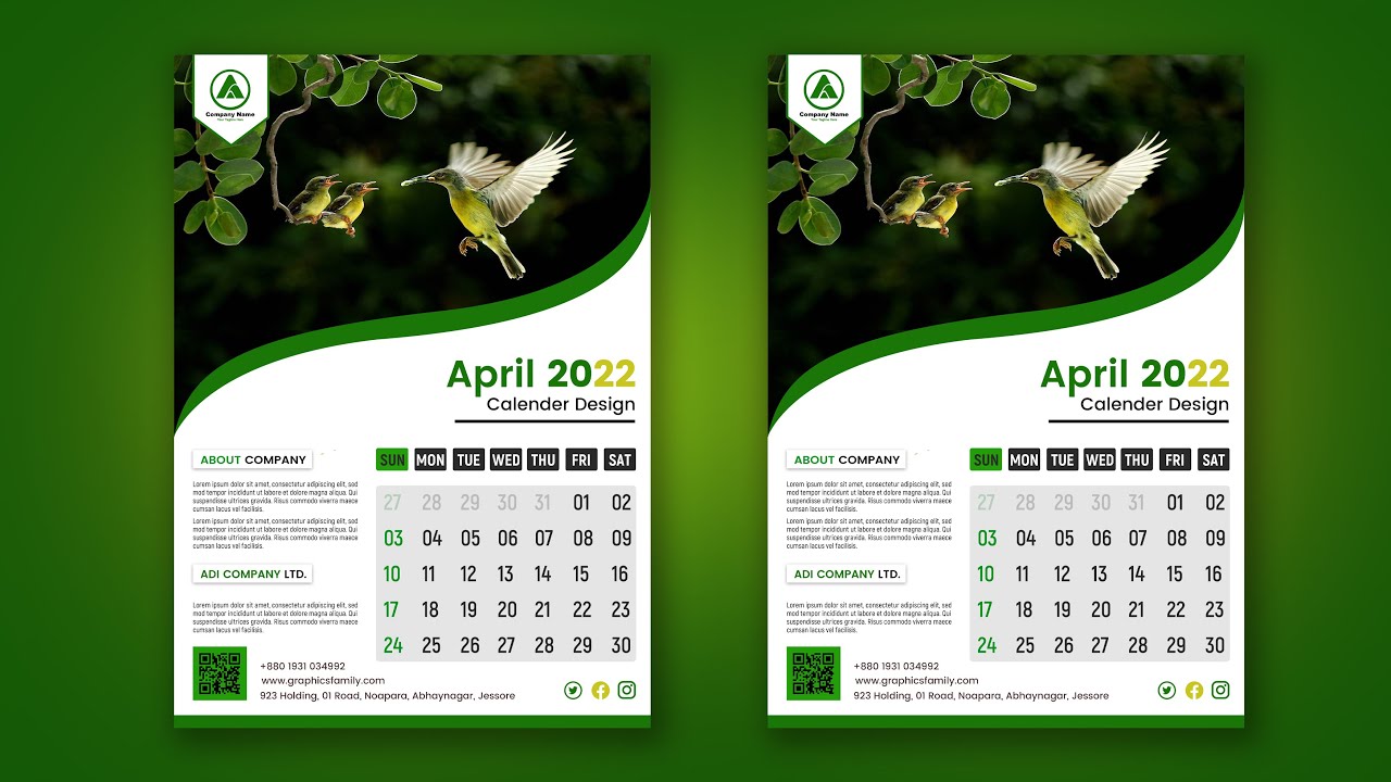 2022 Calendar Design Tutorial