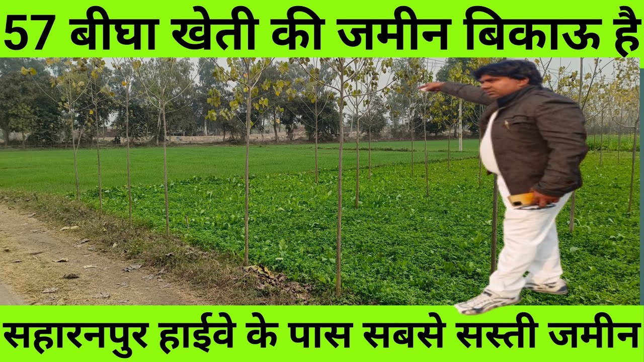 57 बीघा खेती की जमीन बिकाऊ है l सहारनपुर हाईवे के पास सबसे सस्ती जमीन 💯 l Chritimas offer #property