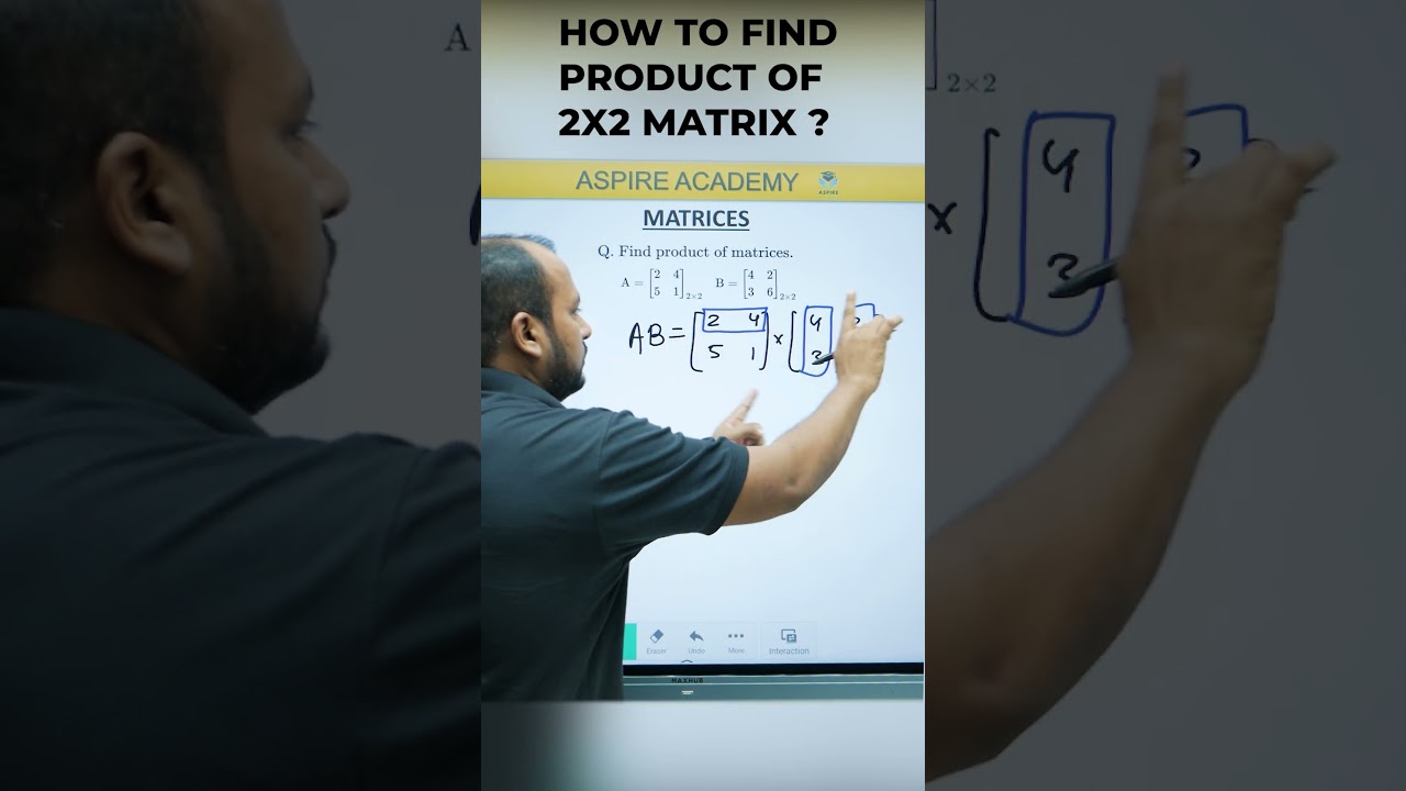 Multiplication of 2 Matrices of Order 2x2 #maths #iitjeemainsmaths #matrixmultiplication