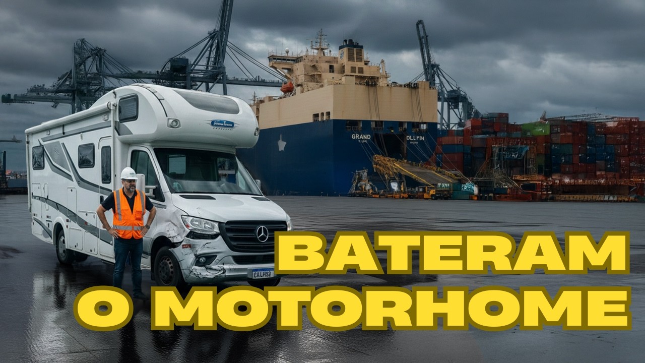 E:244 Nosso MOTORHOME chegou BATIDO no porto do Panamá