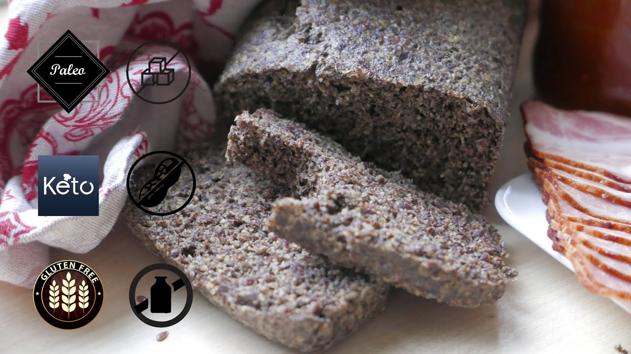 Flourless Flaxseed Bread |  Paleo, Keto, Gluten-Free, Sugar-Free, Dairy-Free, Nut-Free, No Sour :-)