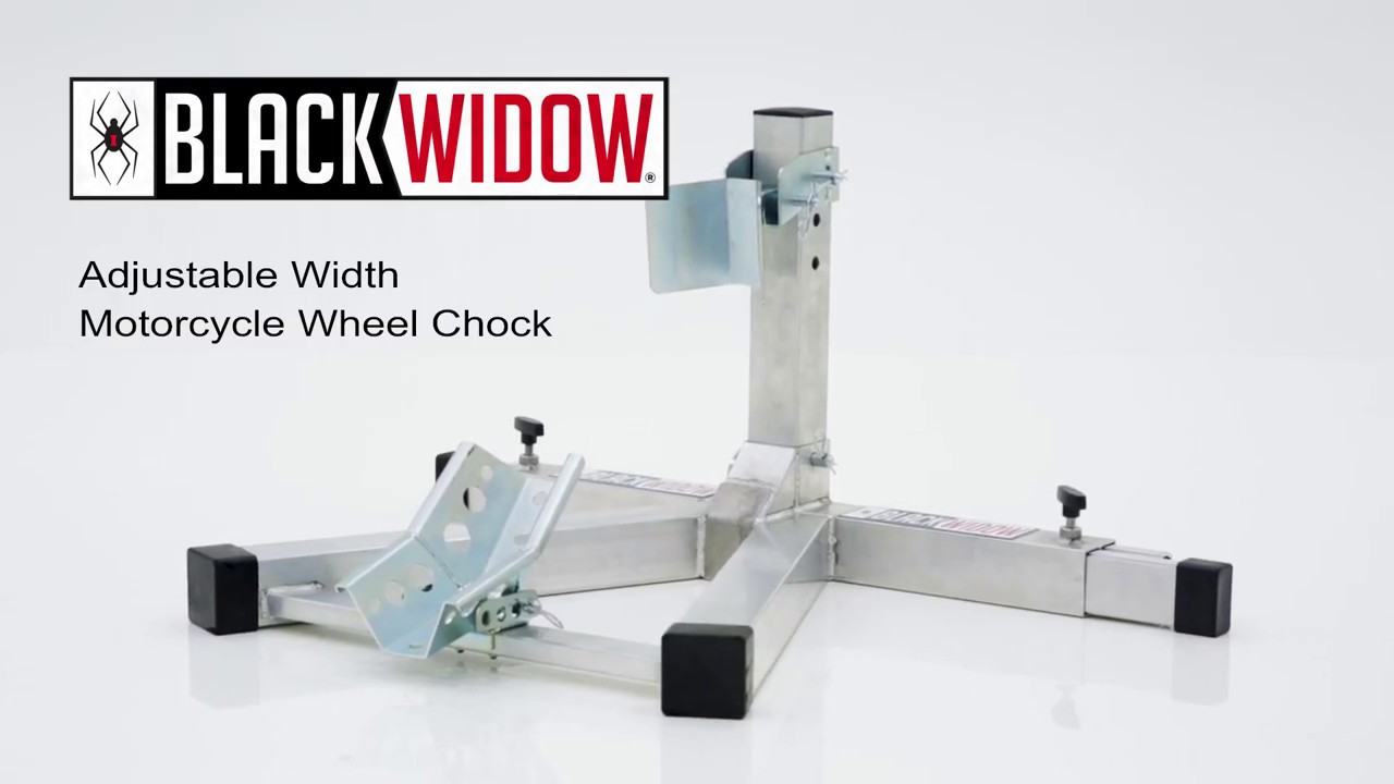 Black Widow Adjustable Width Motorcycle Wheel Chock