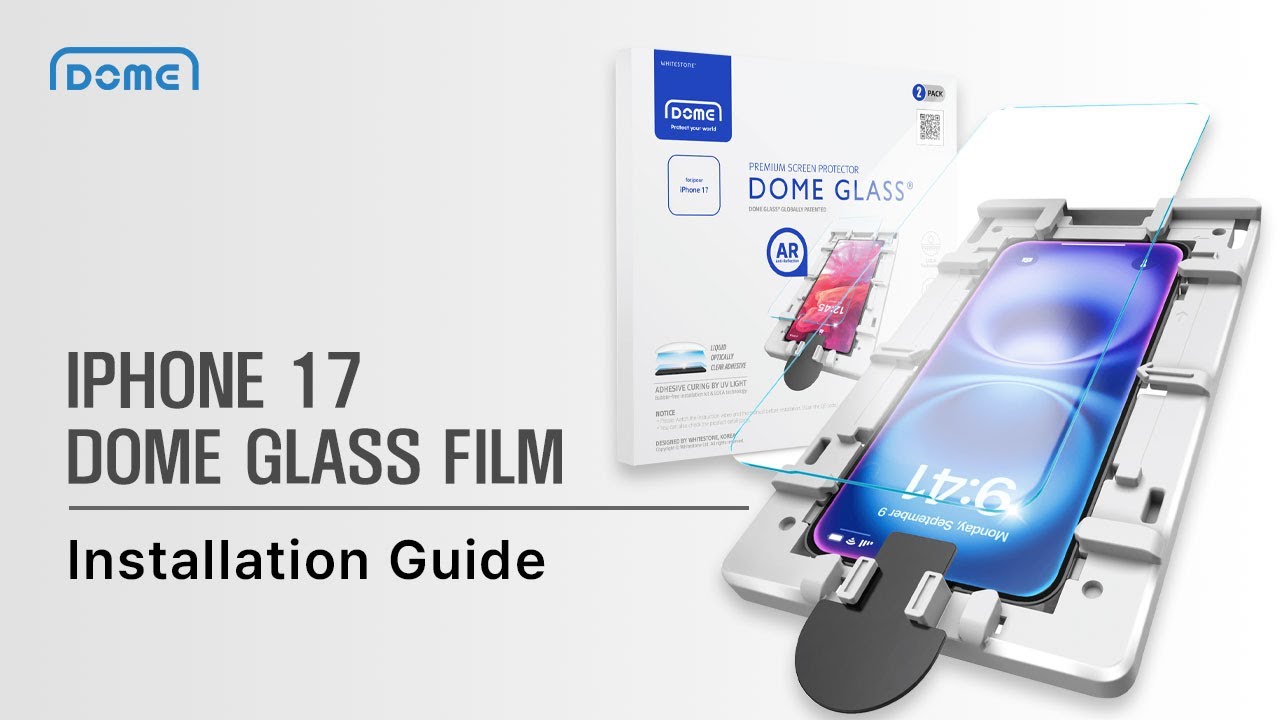 Whitestone DOME Glass Glass Screen Protector for iPhone17 series Installation
