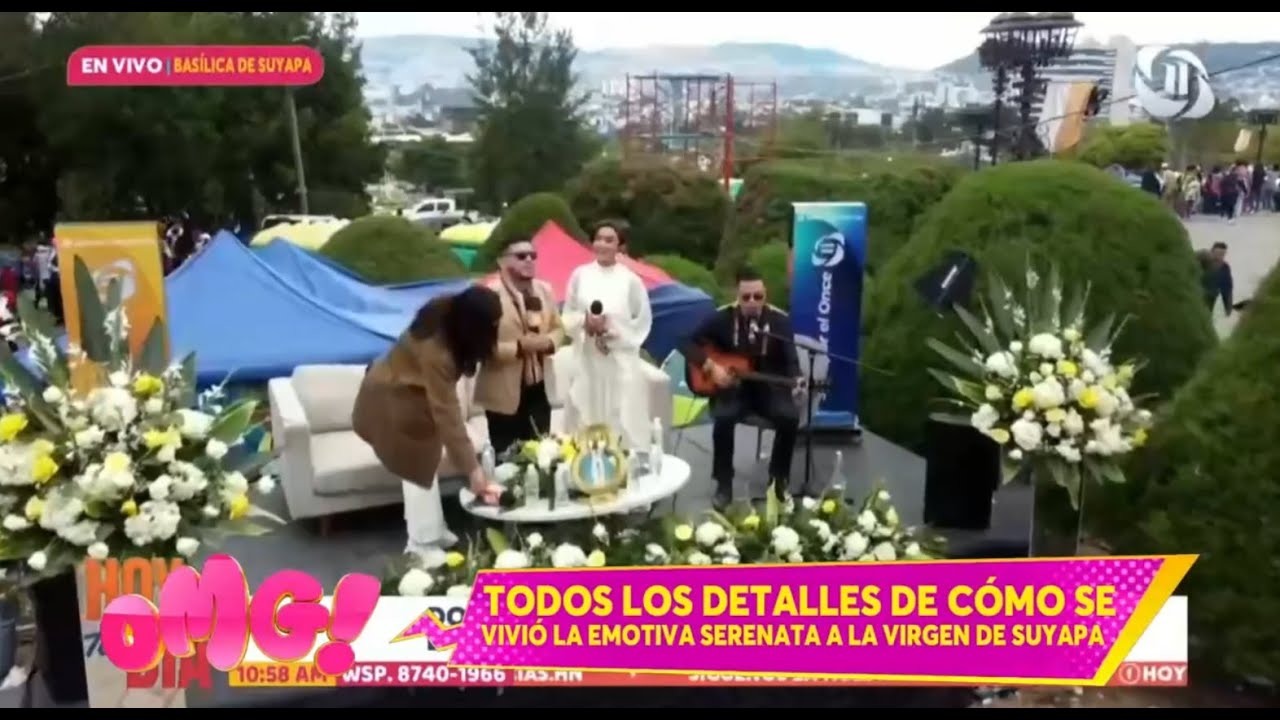CANAL 11 EN LA SERENATA A LA VIRGEN DE SUYAPA, ELSA EN LA CASA DEL LENGUETAZO.