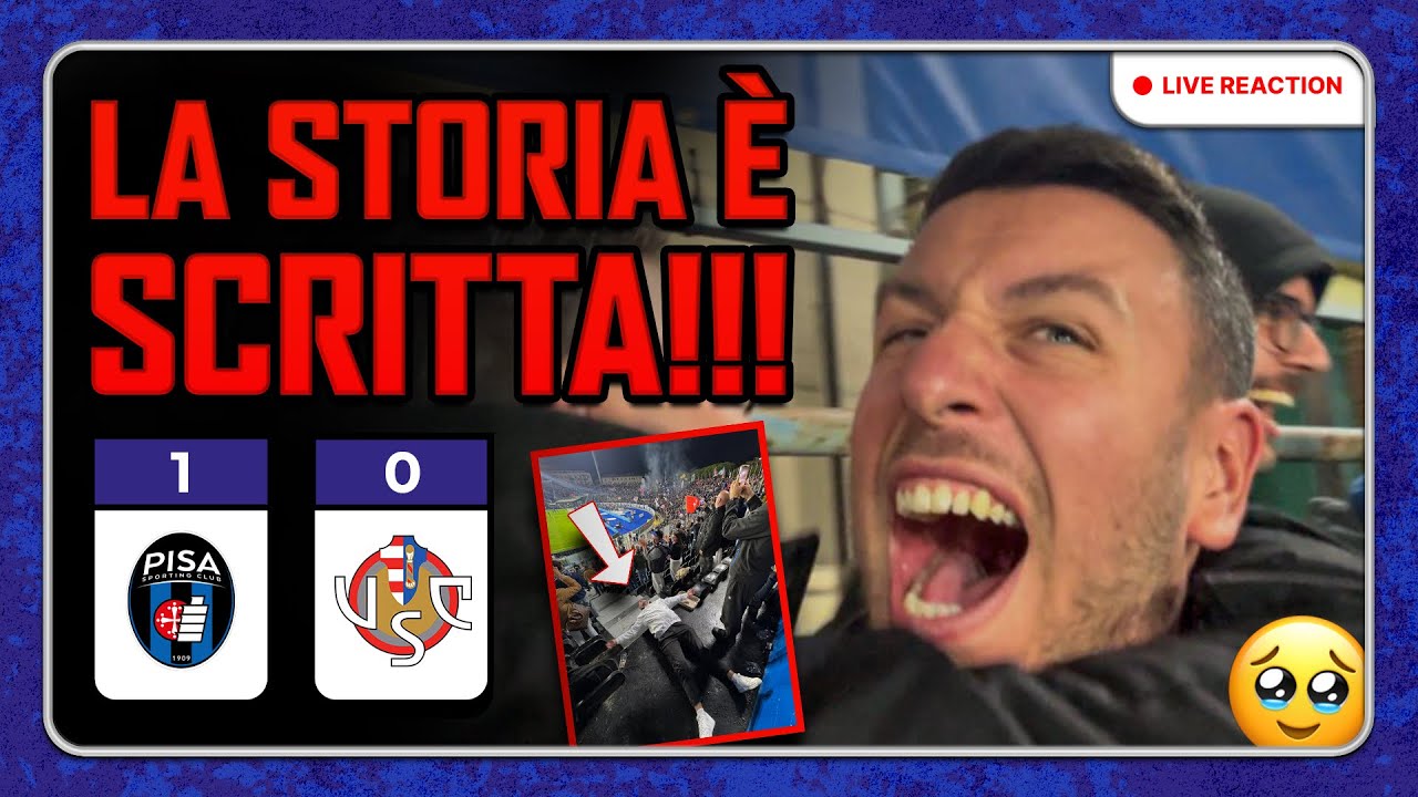 LA STORIA &Egrave; SCRITTA!!!🥹 Pisa - Cremonese reaction dall&rsquo;Arena Garibaldi🖤💙