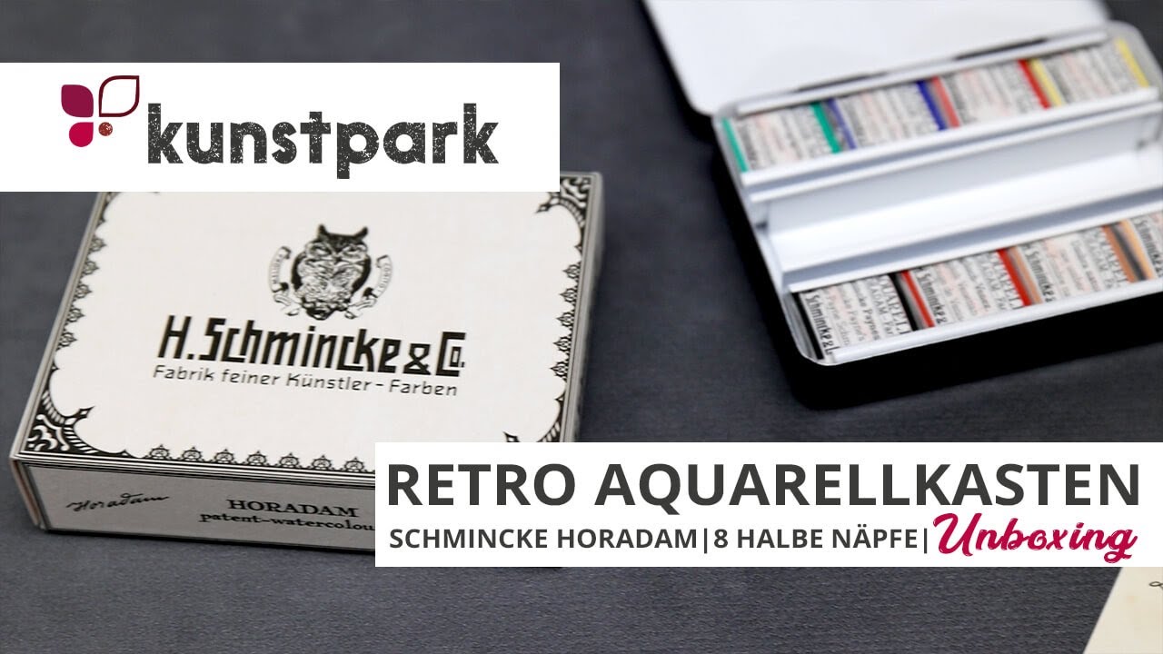 Schmincke HORADAM Retro Aquarellkasten mit 8 halben N&auml;pfen - Unboxing ✨