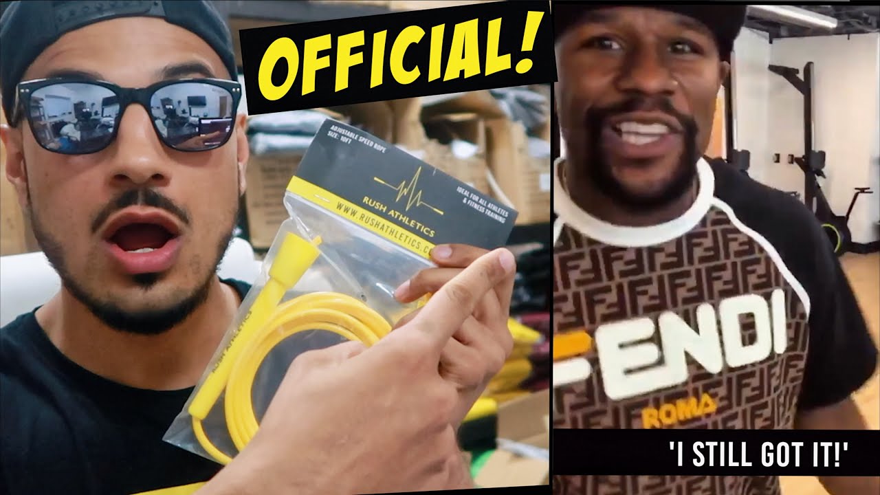 (MY REACTION) MAYWEATHER JUMPING ROPE WITH THE RUSH ATHLETICS SPEED ROPE!! | MAKING HISTORY