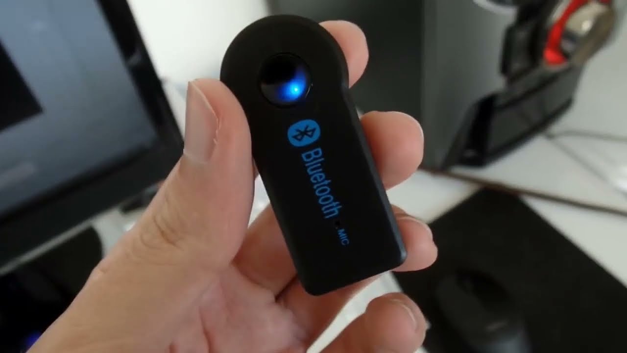 Receptor Bluetooth &Aacute;udio &Eacute;stereo Adaptador Veicular TV Entrada Auxiliar P2 USB Transmiss&atilde;o Som