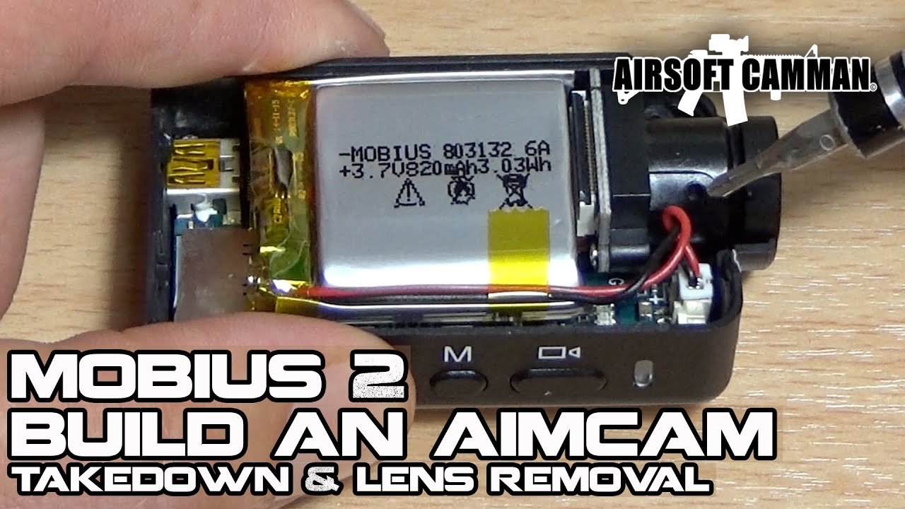 MOBIUS 2 Action Camera - Disassembly & Lens Change - Airsoft ScopeCam AimCam M2
