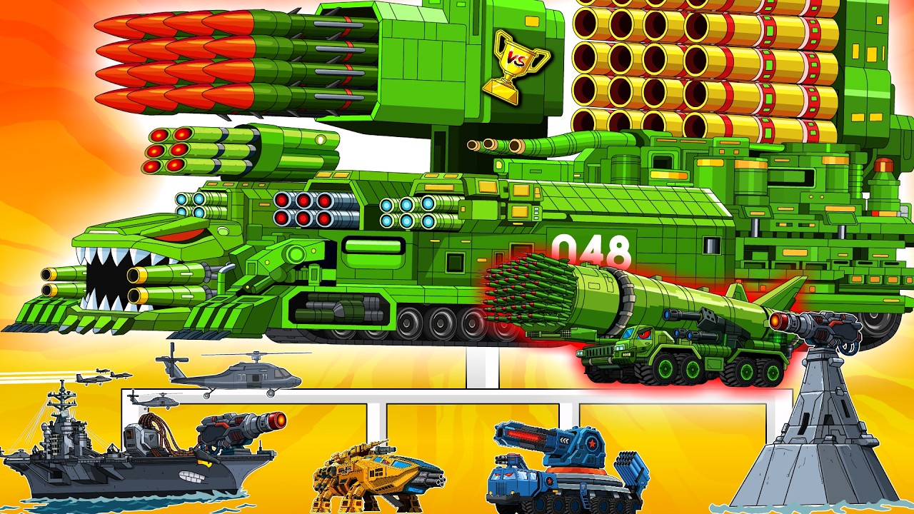 048 GIANT MISSILE BOSS vs Military Army – Final War!