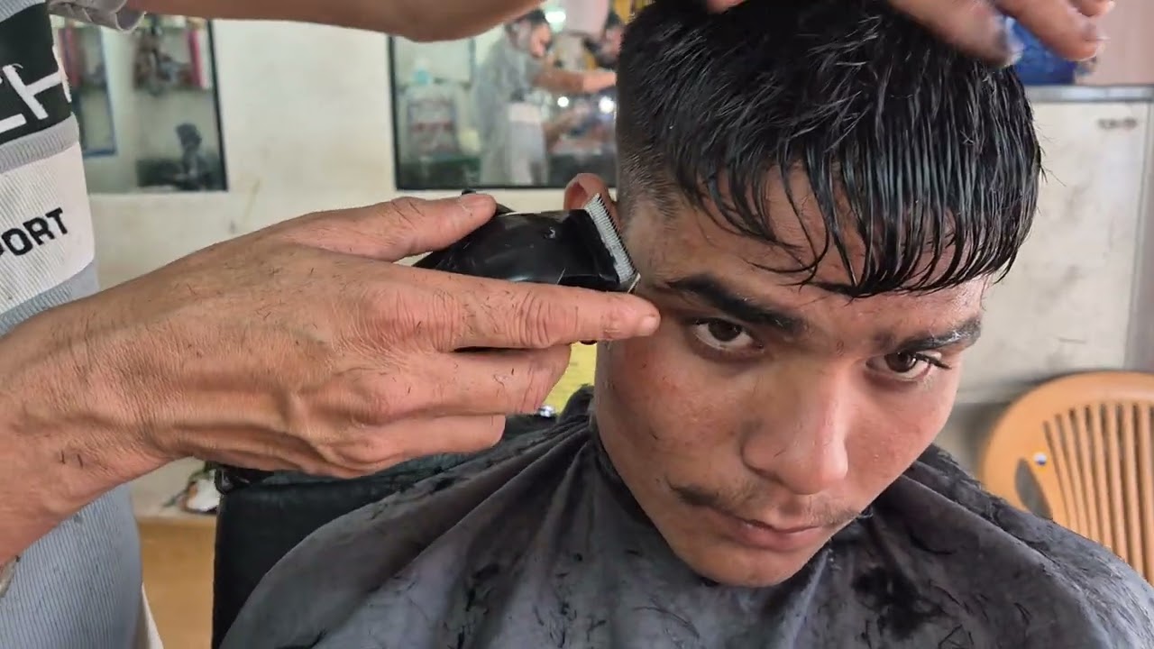 Indian man haircut series 127