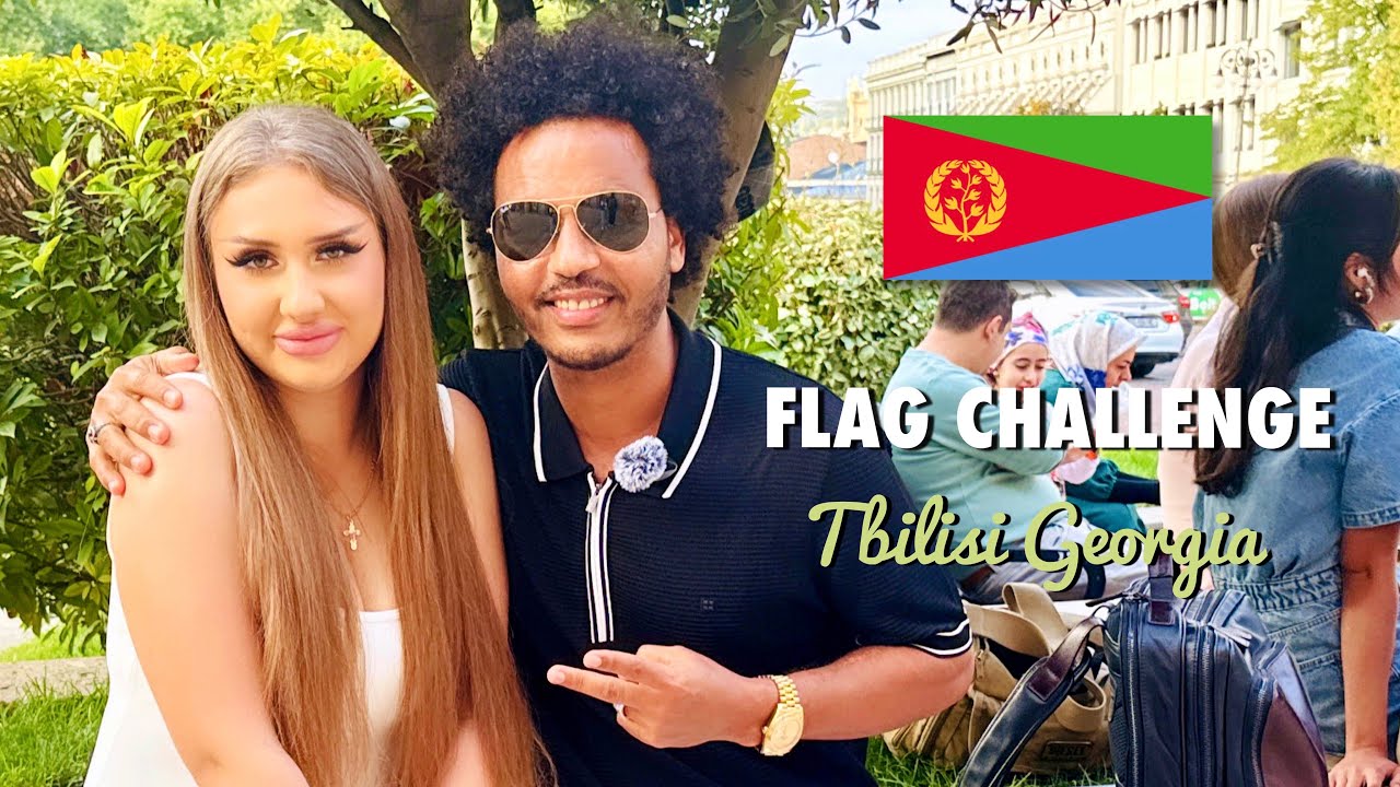 Eritrean Flag Challenge #2 in Tbilisi Georgia - Travel with Maebel Kiflay