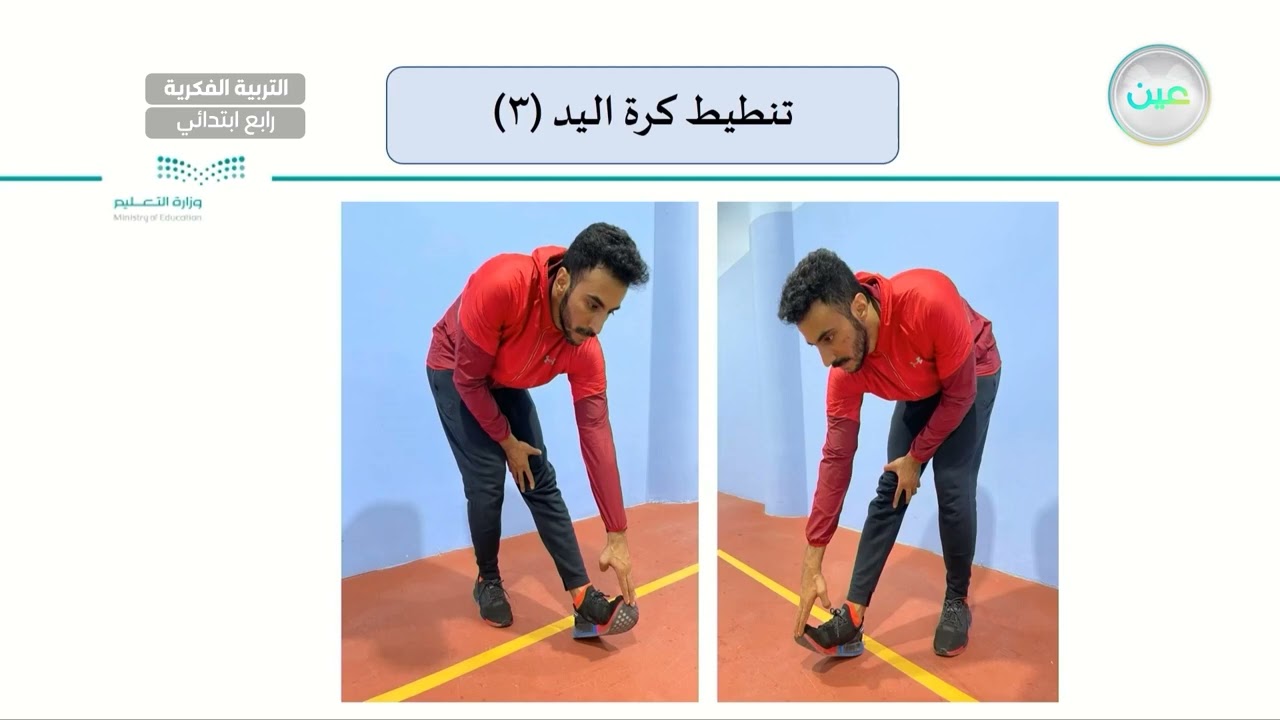 تنطيط كرة اليد (3) - تربية بدنية - رابع ابتدائي فكري 4