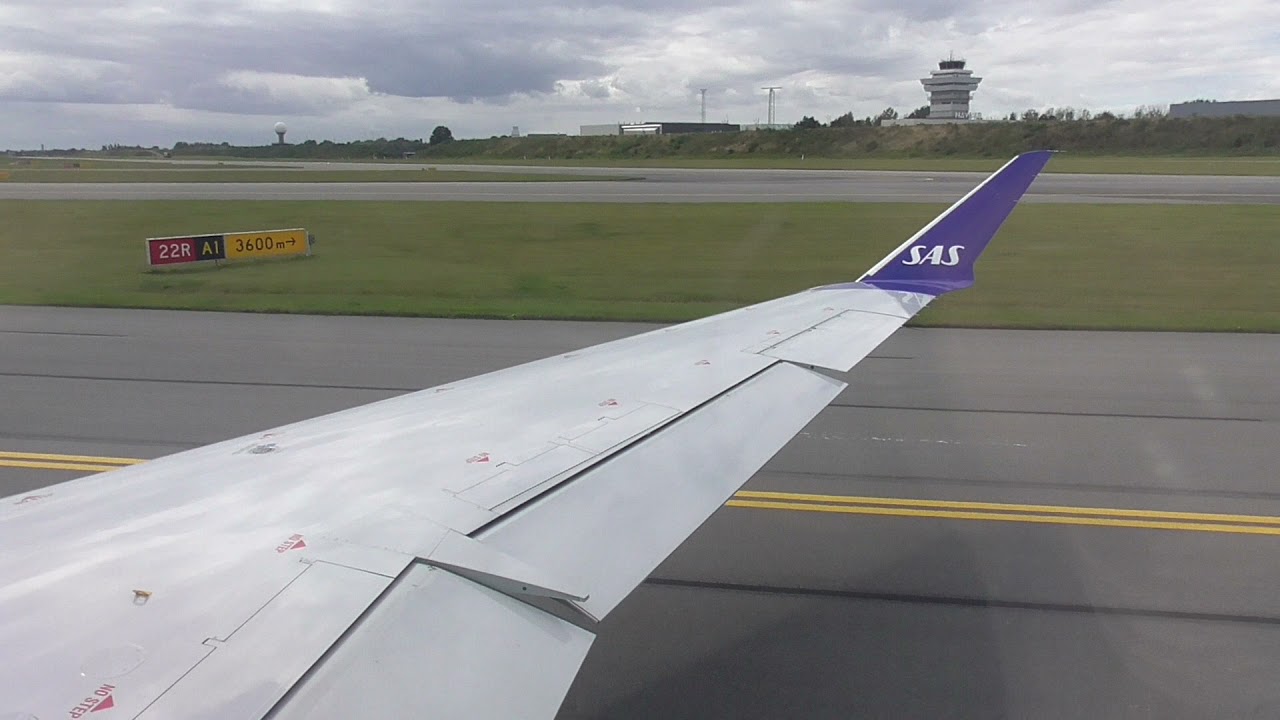 SAS (Cityjet) Bombardier CRJ-900 Take off from Copenhagen (SK1712)