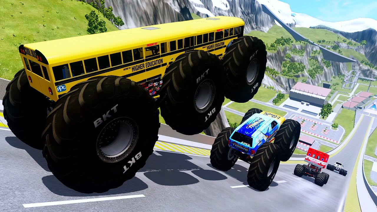 Epic High Speed monster trucks jumps & crashing #146 | BeamNG Drive