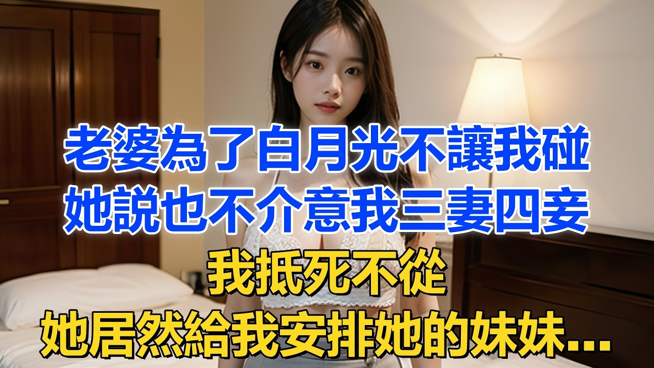 老婆為了白月光不讓我碰，她説也不介意我三妻四妾，我抵死不從，她居然給我安排她的妹妹...