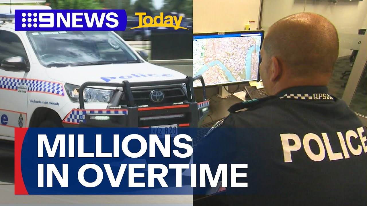 $72 million in overtime paid to Queensland Police officers | 9 News Australia