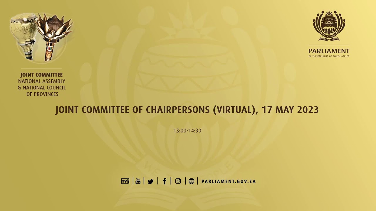 Joint Committee of Chairpersons (Virtual), 17 May 2023