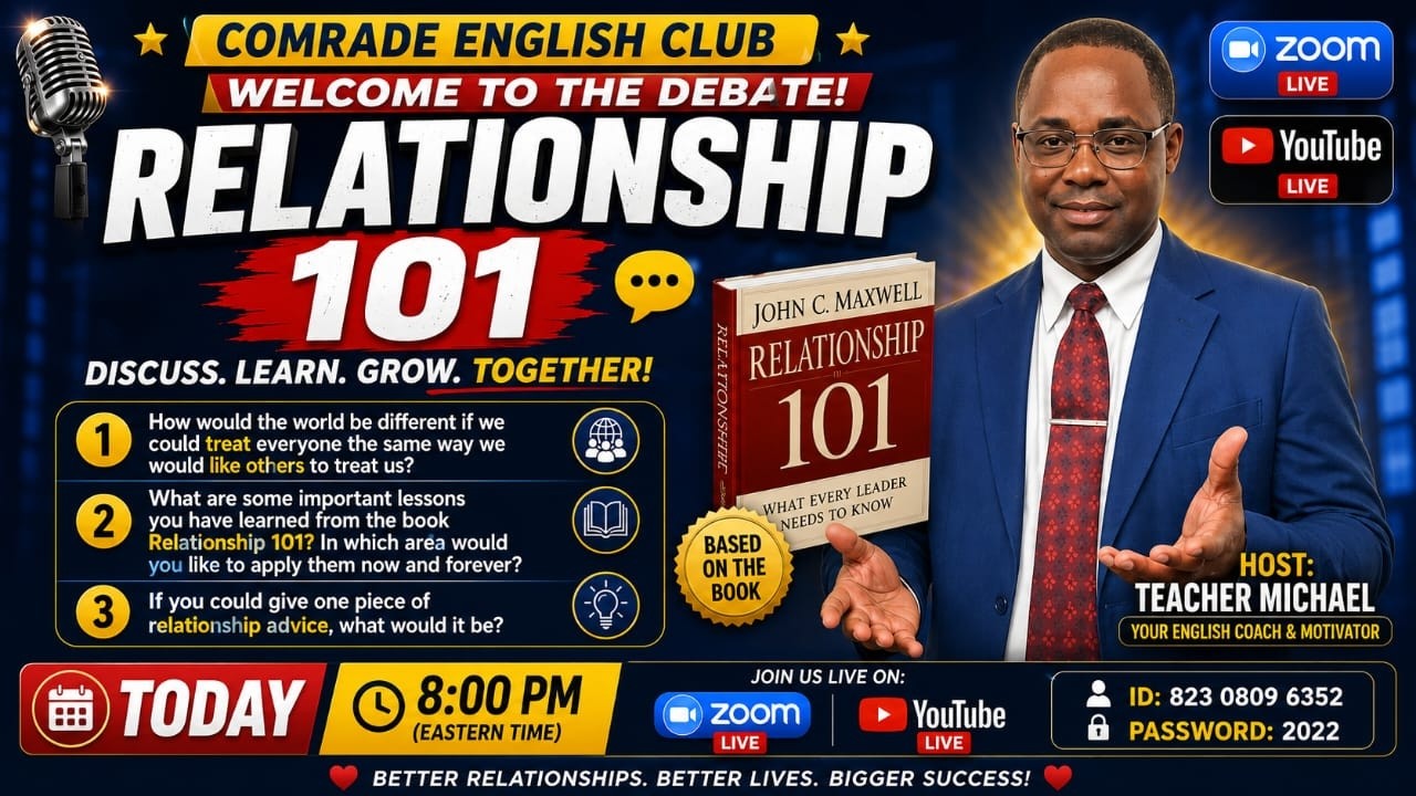English Conversation Club | Relationship 101 by John C. Maxwell | Improve Your English Speaking LIVE