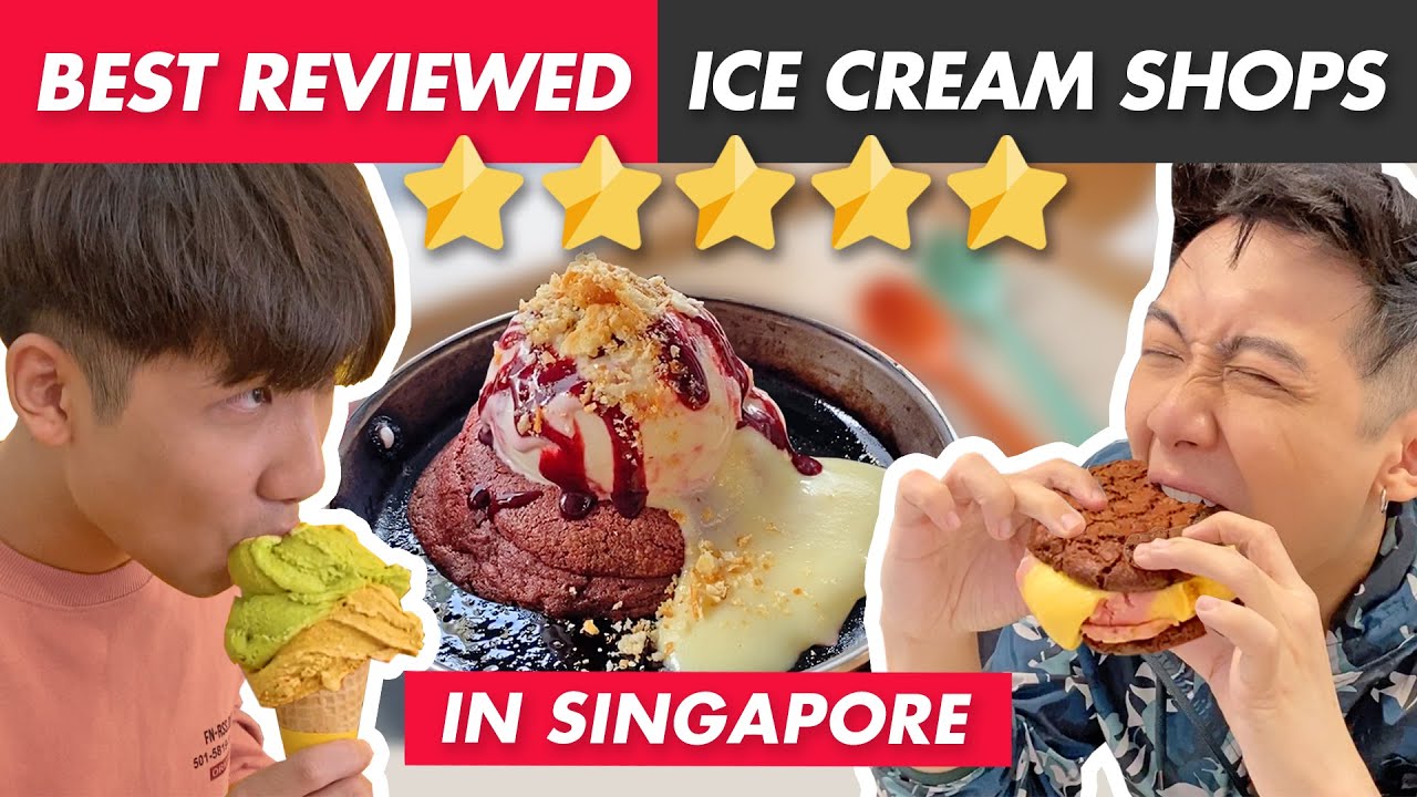 We went to 3 BEST REVIEWED Ice Cream Shops in Singapore (5 STARS)