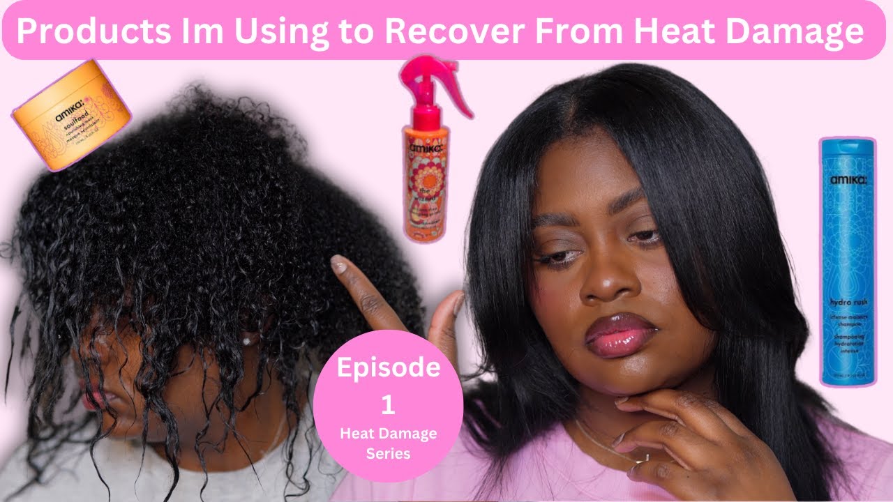 Good Products To Use On Heat Damaged, Color Treated Natural Hair| Silk Press My Hair With Me