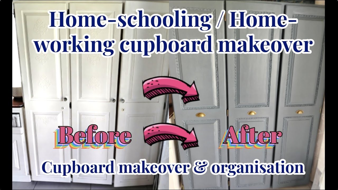Home schooling/Home work cabinet makeover 