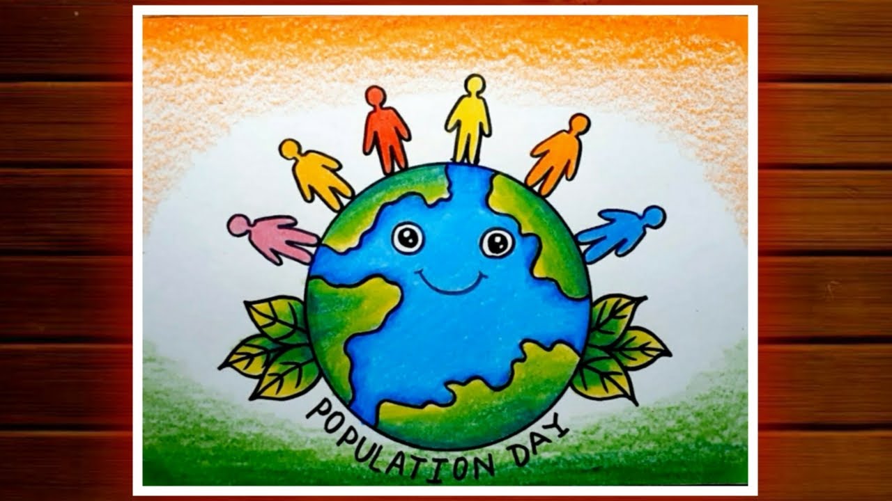 World Population Day Poster Making || Population Day Poster Drawing || Poster Drawing Step By Step.