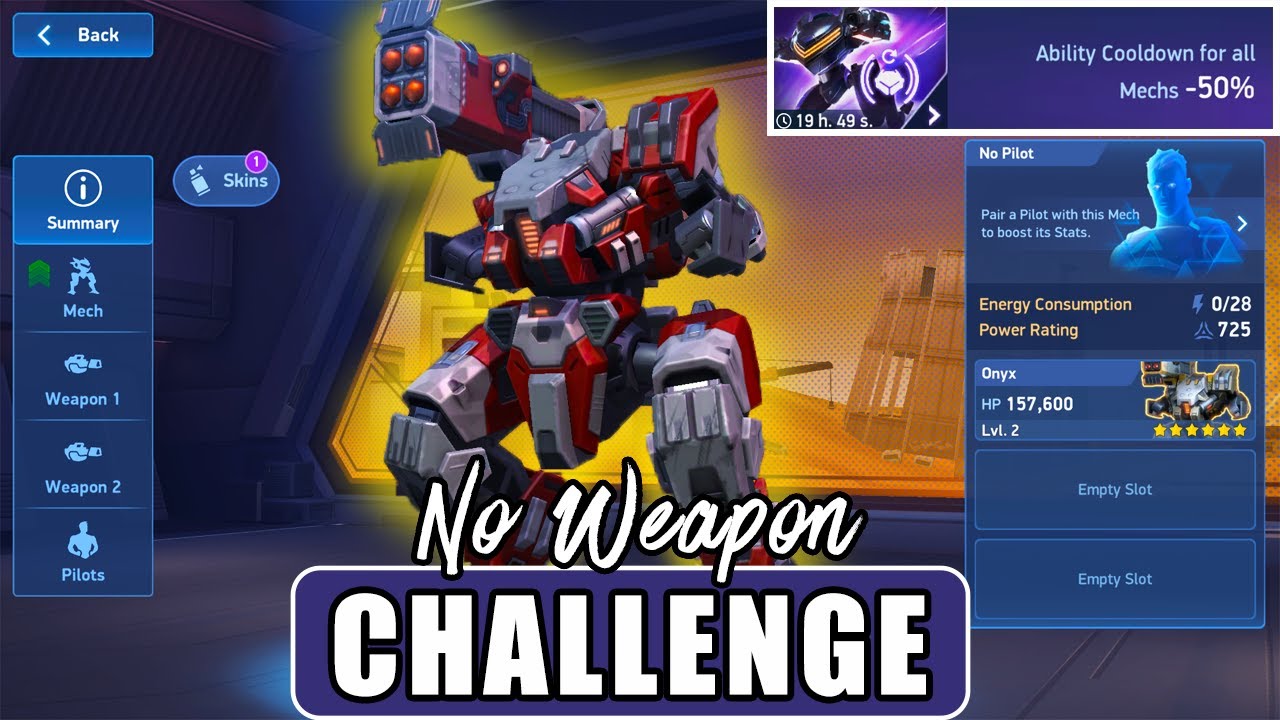 Ability Cooldown | No Weapons Challenge | Ft. Onyx - Mech Arena