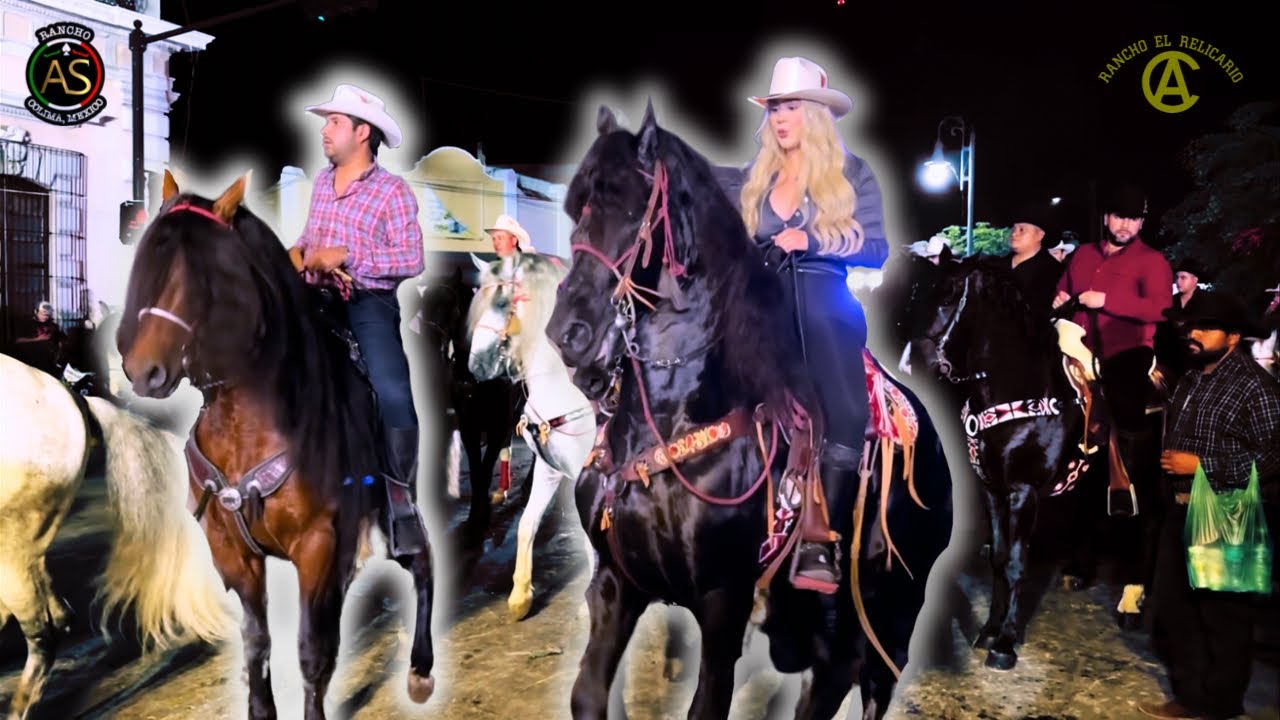 Cabalgata nocturna en Villa de Álvarez, con mis amigos de caballo