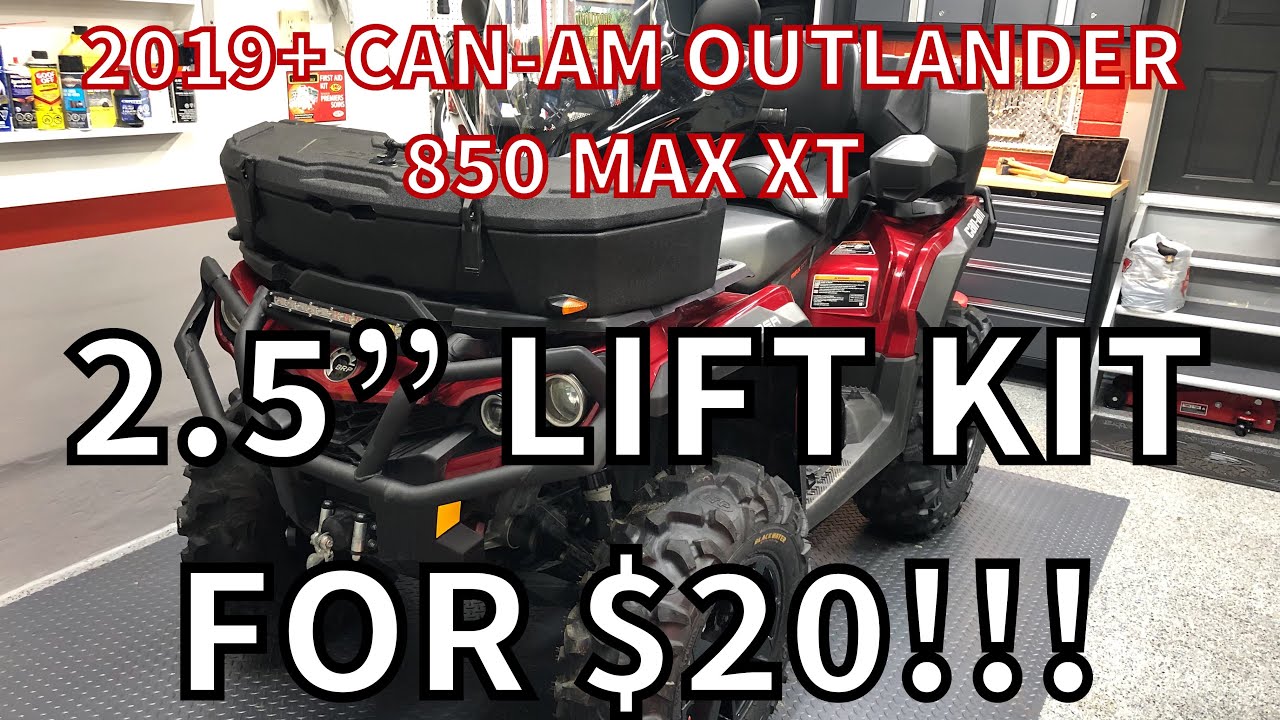 Установка лифт-комплекта 2,5 дюйма на Can-Am Outlander 850 Max XT 2019 года