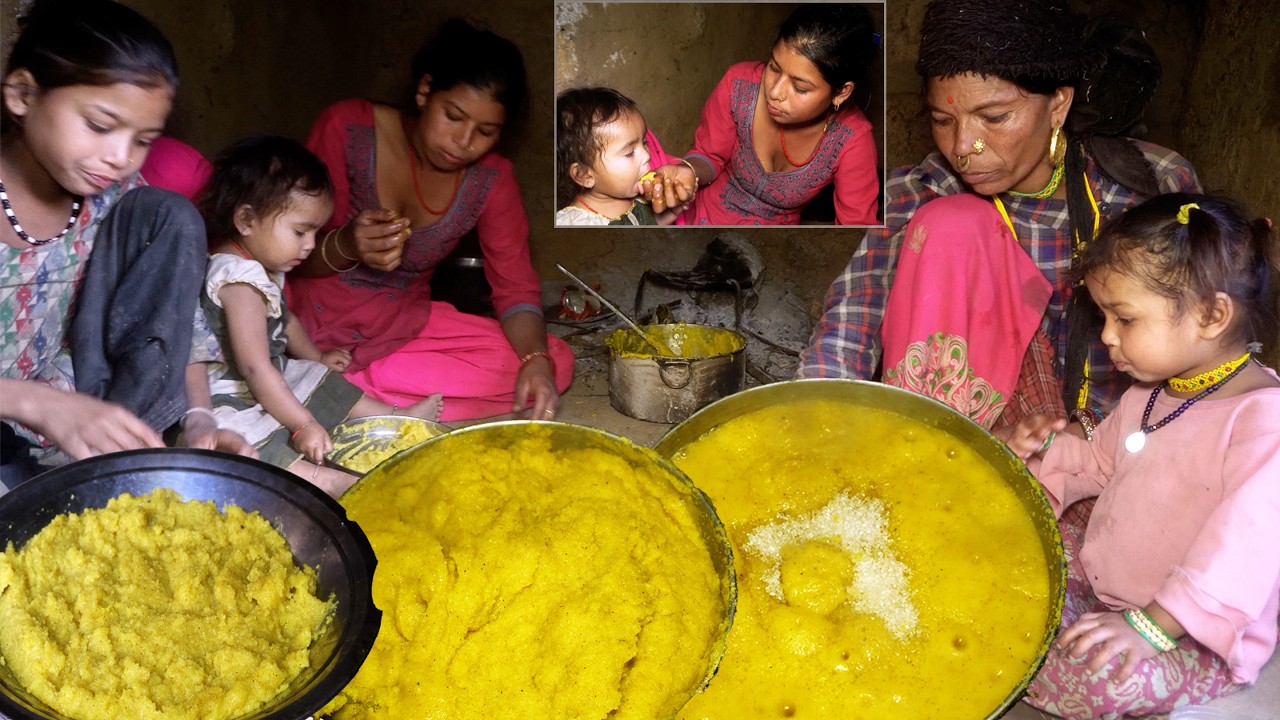 village local FOOD || dharme brother's family food || rural Nepal ||