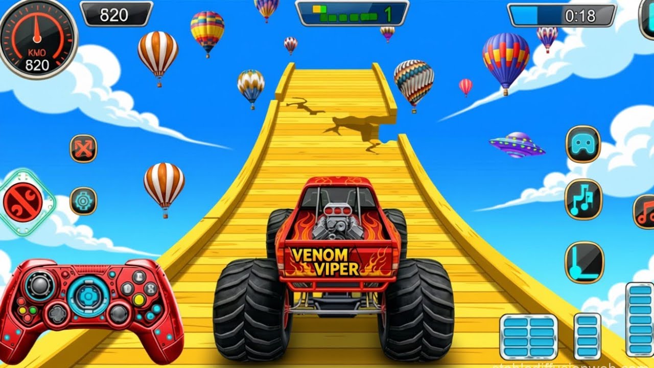 VENOM VIPER Monster Truck 😱🔥 Crazy Broken Ramp Jump!