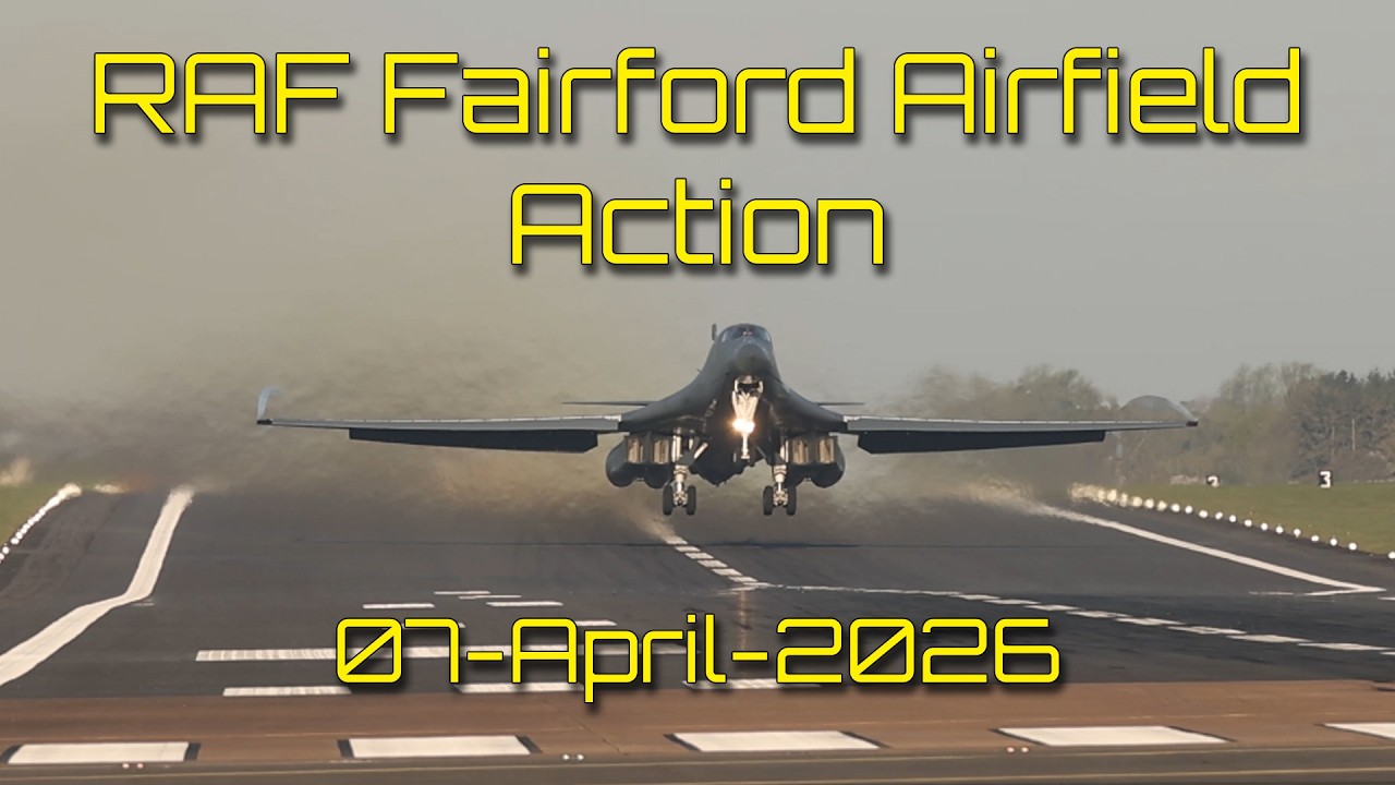EPIC Spring Morning at RAF Fairford! 3x B-1B Lancers, B-52H Departure & 747 Cargo Arrive 07 April 26
