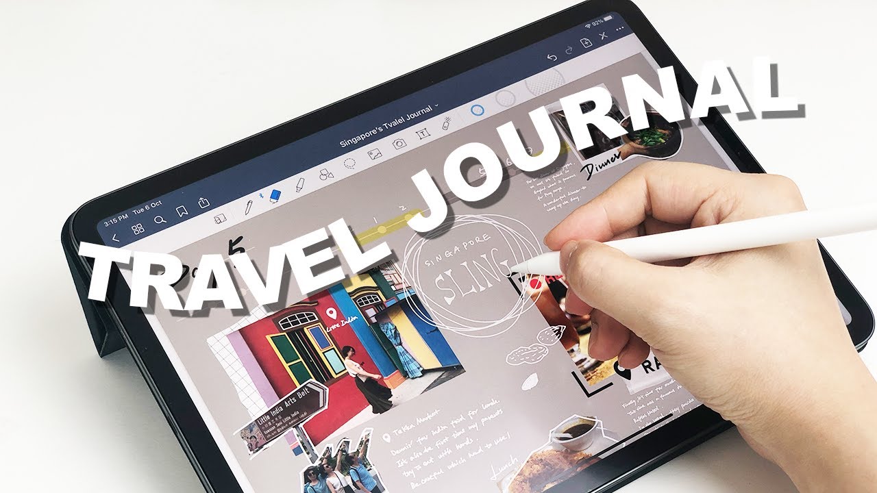 MY FIRST DIGITAL TRAVEL JOURNAL ON IPAD PRO | Free Sticker & Template Download | Goodnotes 5 🍎