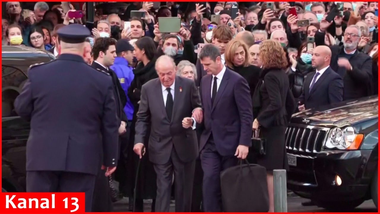 Former Spanish King arrives for funeral of Constantine II in Athens