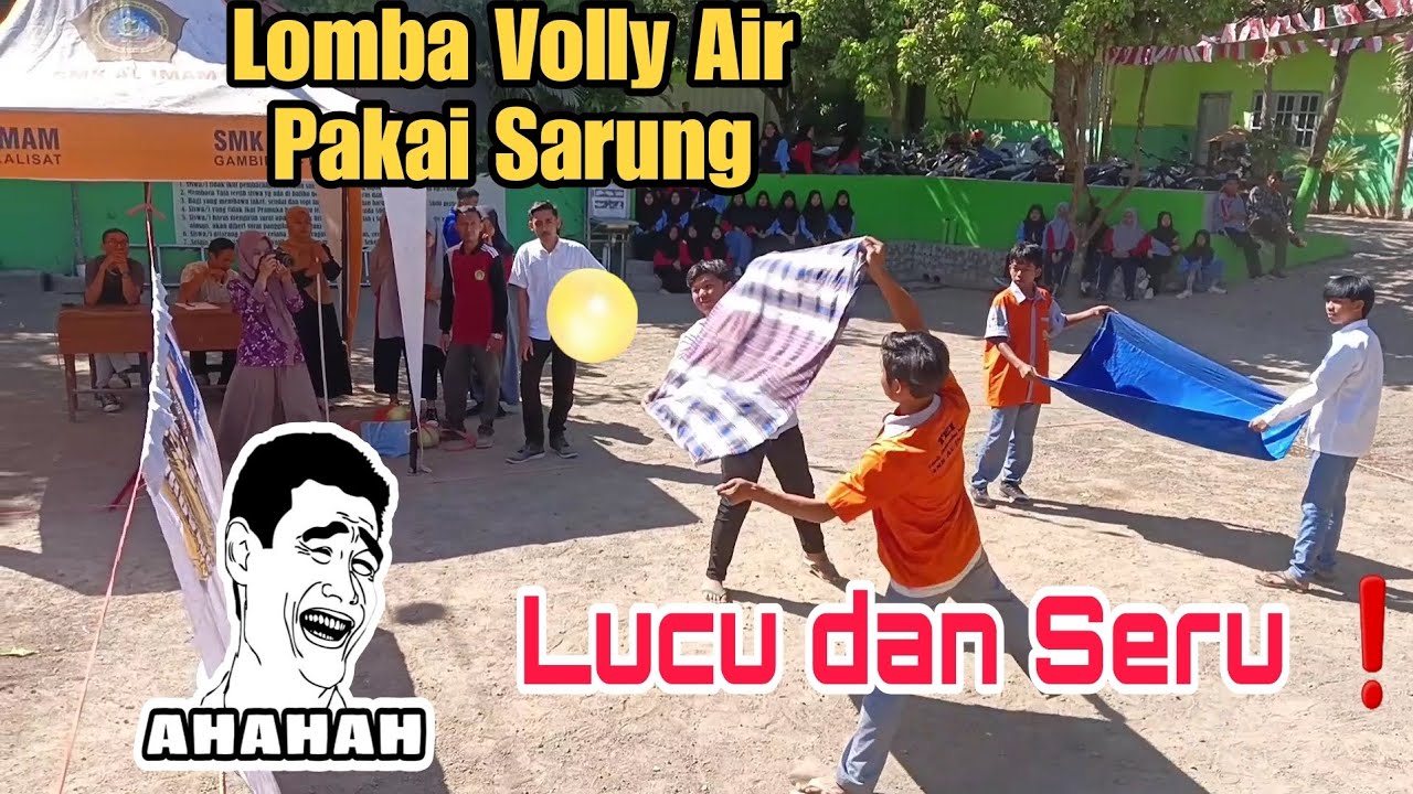 Lomba Voli Air Pakai Sarung Lucu dan Unik